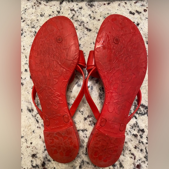 Valentino red bow accents sandals - Picture 4 of 4